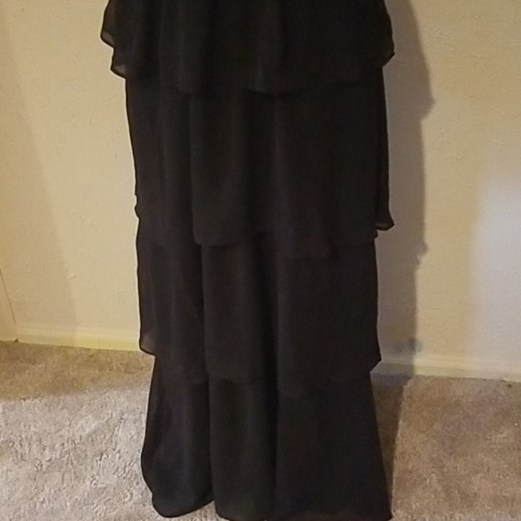 *NEW* with tags Black long layered strappy dress - Picture 3 of 11